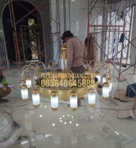 lampu masjid tembaga kuningan