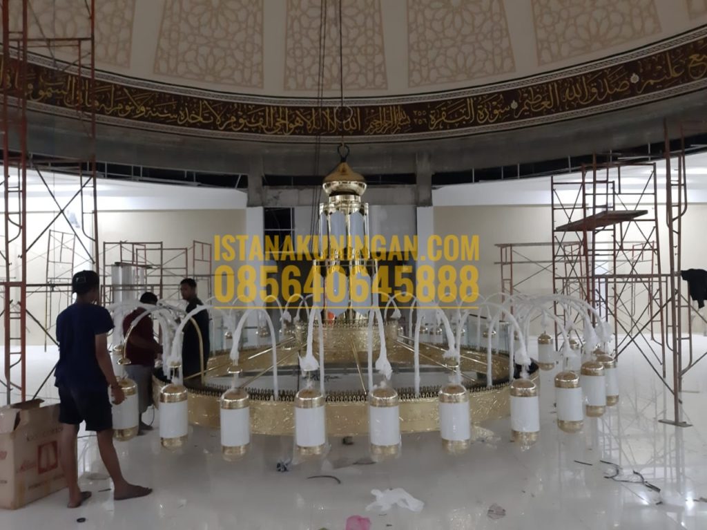 lampu hias masjid tembaga kuningan