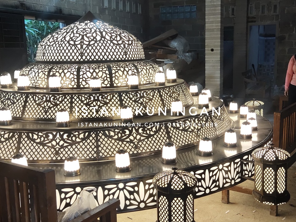 Lampu Masjid model Maroko Tembaga