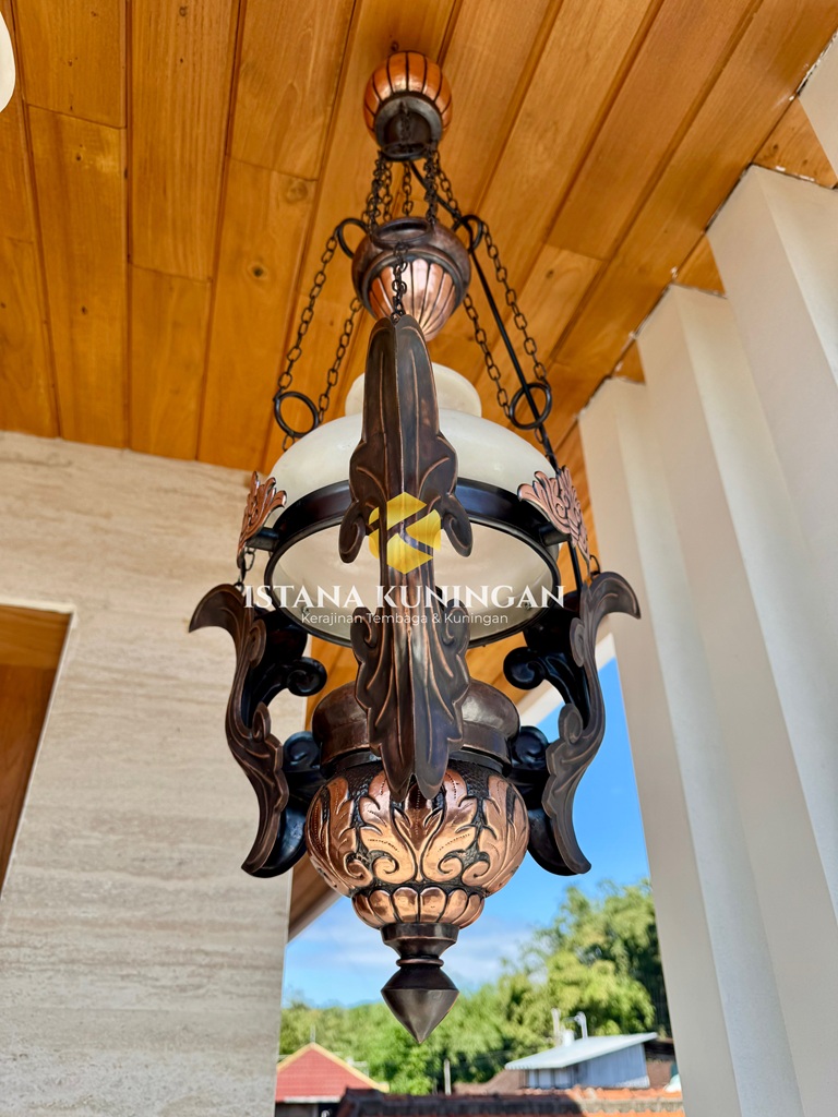 Lampu Gantung Jawa Klasik Tembaga Kuningan